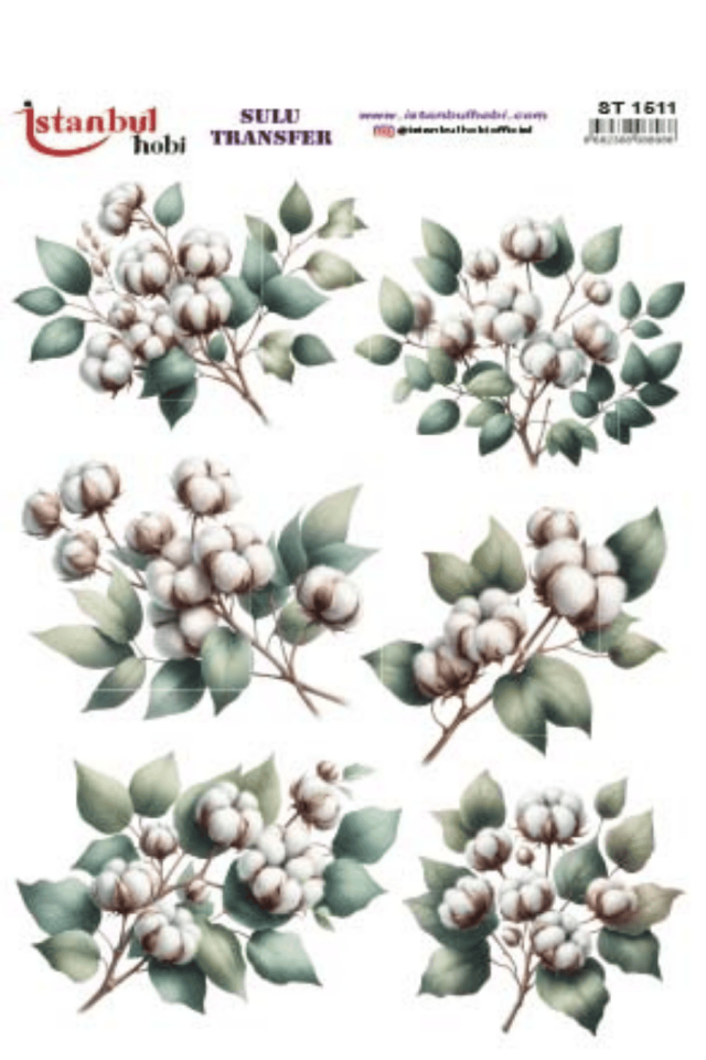 Sulu Transfer Çiçekli Desenli ST1511