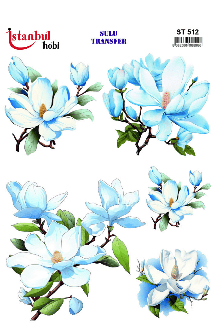 Sulu Transfer Çiçekli Desenli ST512