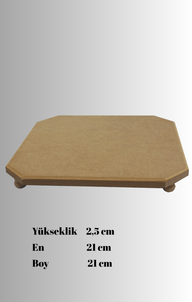 Kare Küçük Ayaklı Sunumluk L-171