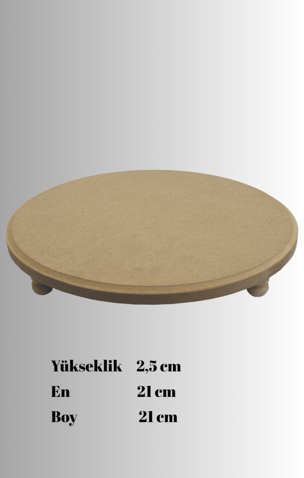 Küçük Ayaklı Yuvarlak Sunumluk L-172