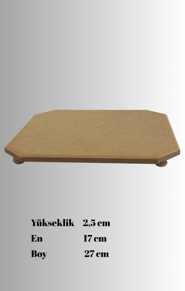 Küçük Ayaklı Dikdörtgen Sunumluk L-173