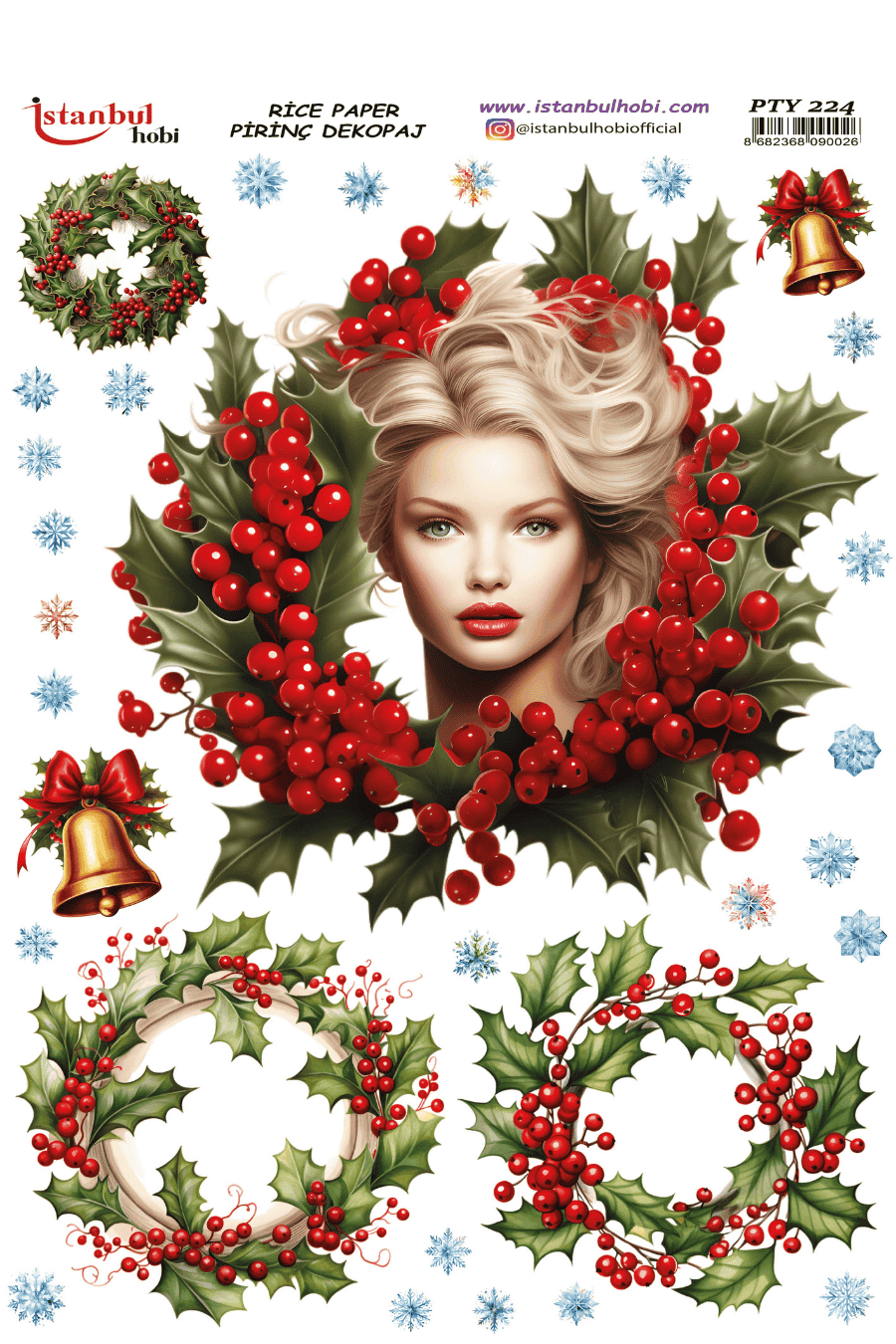 Pirinç Dekopaj Yılbaşı Desen Serisi PTY-224