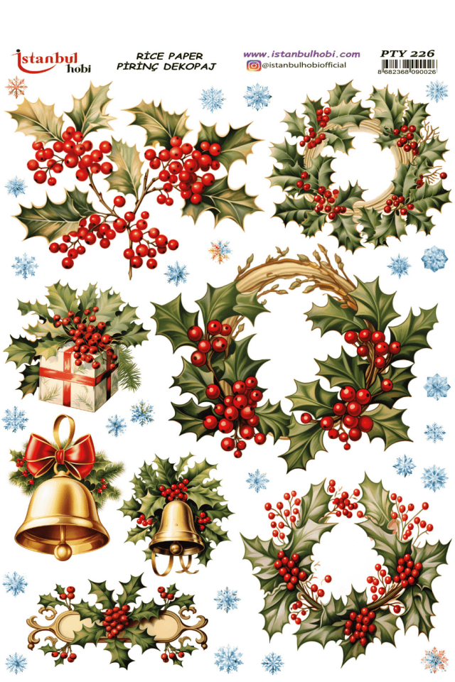 Pirinç Dekopaj Yılbaşı PTY-226 30x42cm
