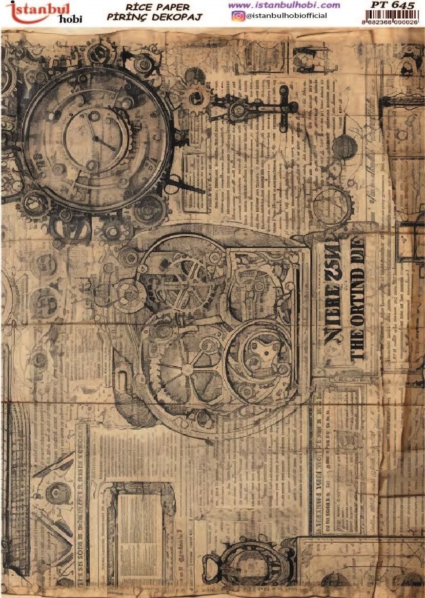 Pirinç Dekopaj Çiçekli PT-645 30x42cm