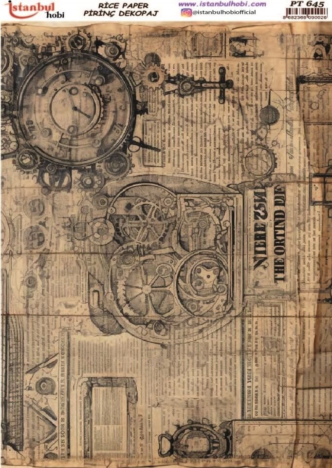 Pirinç Dekopaj Çiçekli PT-645 30x42cm