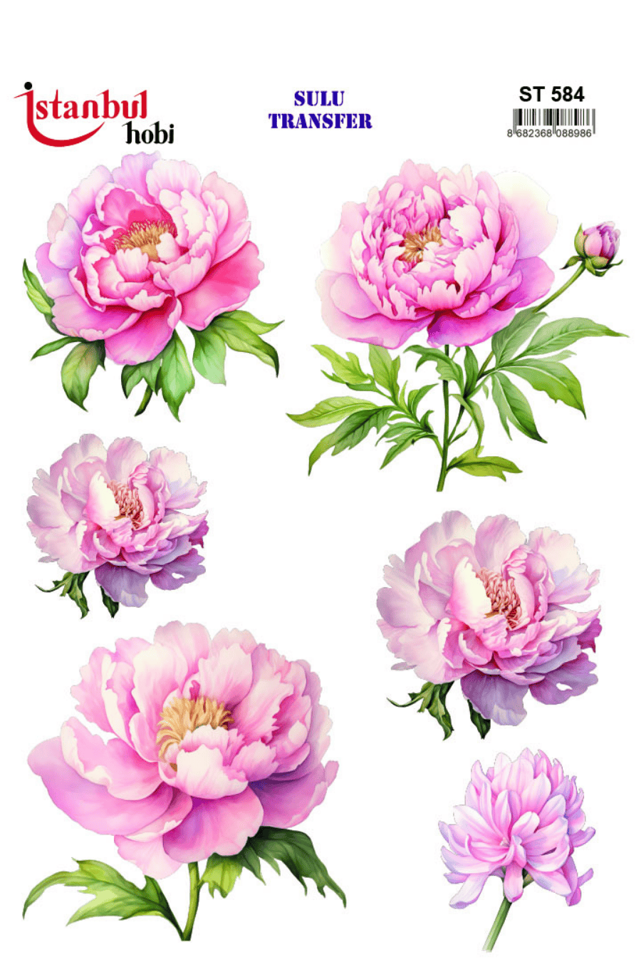 Sulu Transfer Çiçekli Desenli ST584