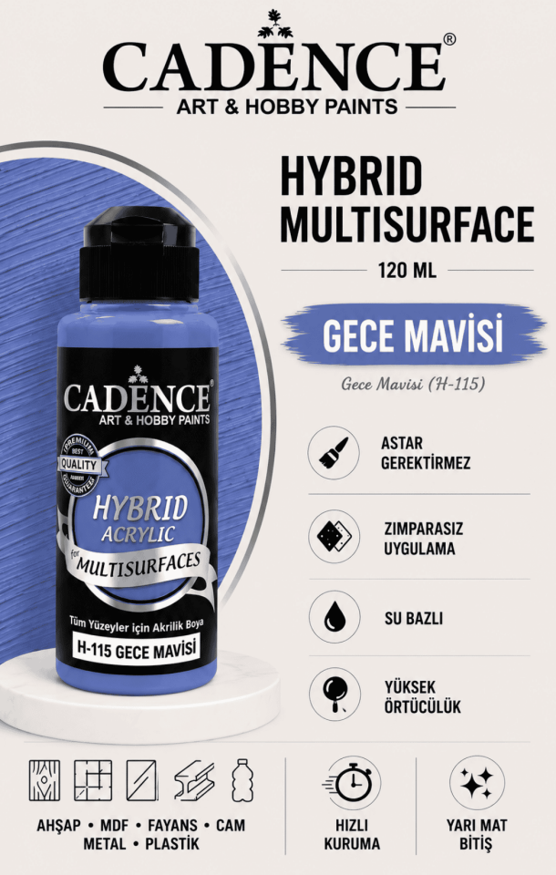 Cadence Hybrid Multisurface H-115 Gece Mavisi 120 ml