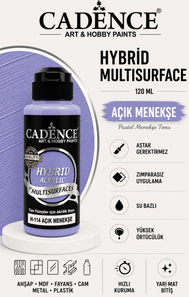 Cadence Hybrid Multisurface H-114 Açık Menekşe 120 ml