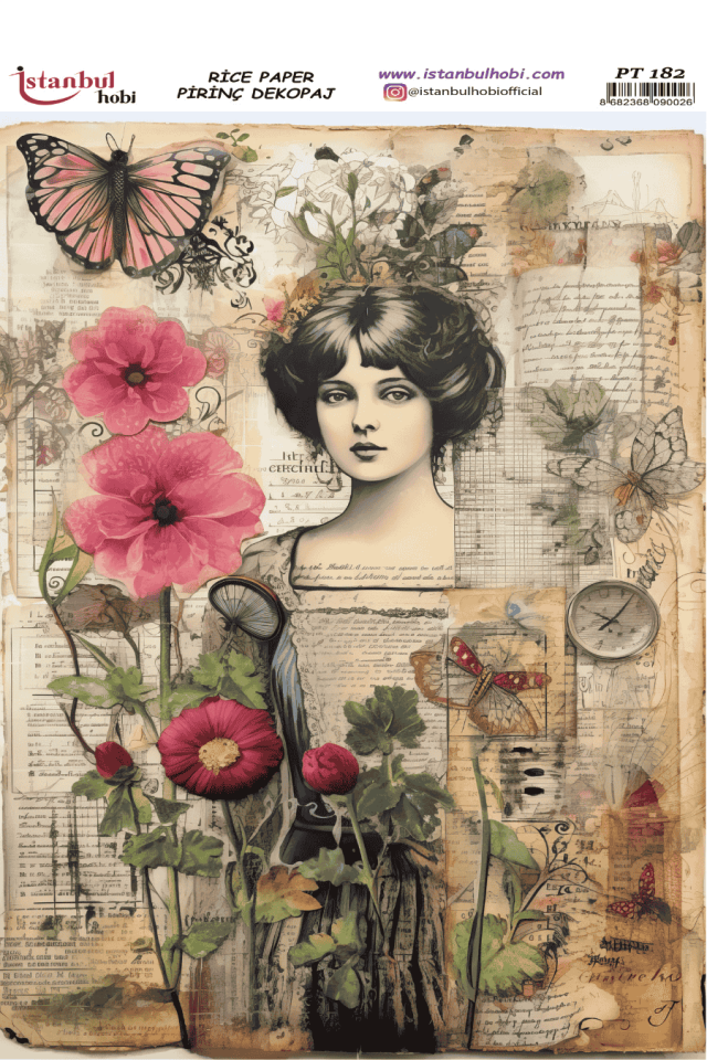 Pirinç Dekopaj Çiçekli PT-182 30x42cm