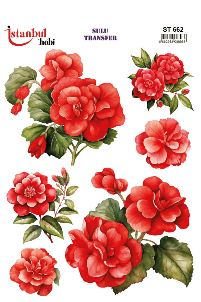 Sulu Transfer Çiçekli Desenli ST662