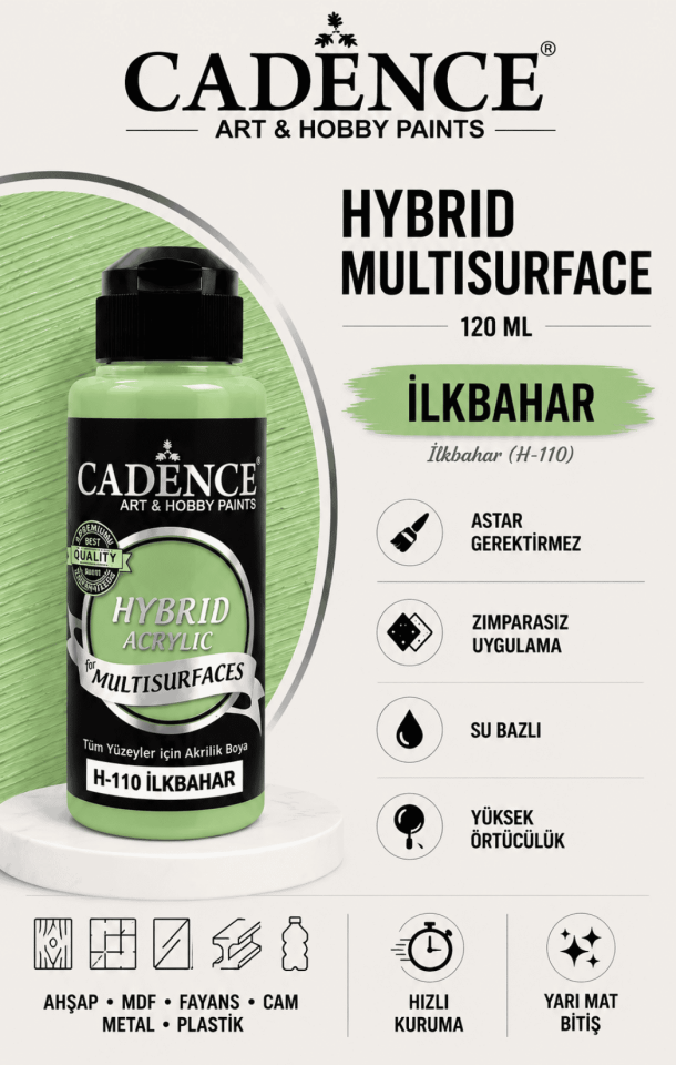 Cadence Hybrid Multisurface H-110 İlkbahar Akrilik Boya 120 ml