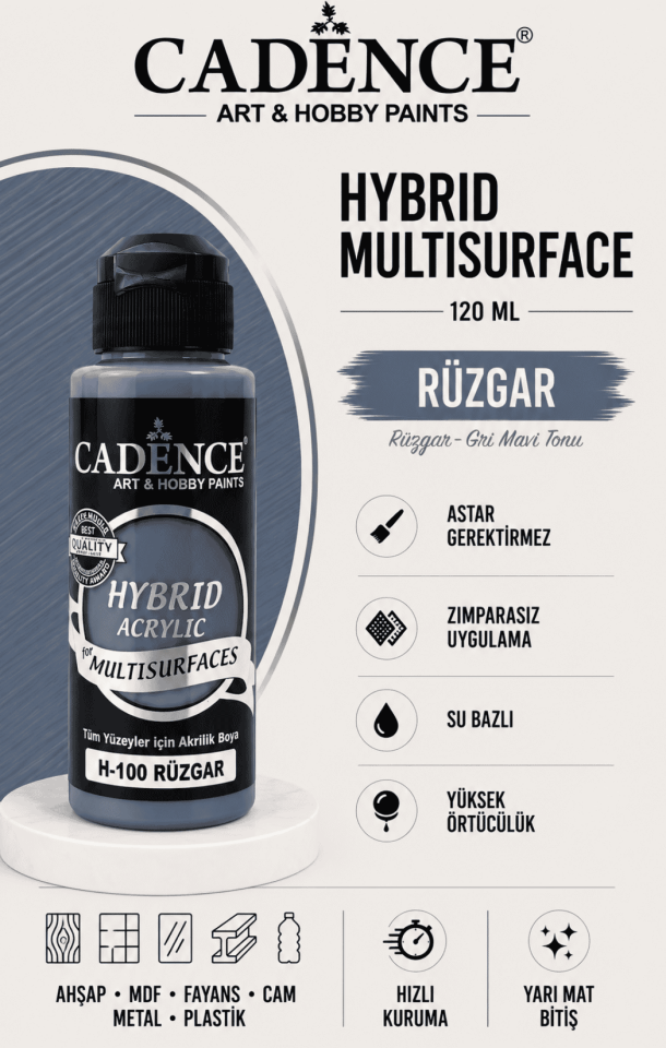 Cadence Hybrid Multisurface H-100 Rüzgar Akrilik Boya 120 ml