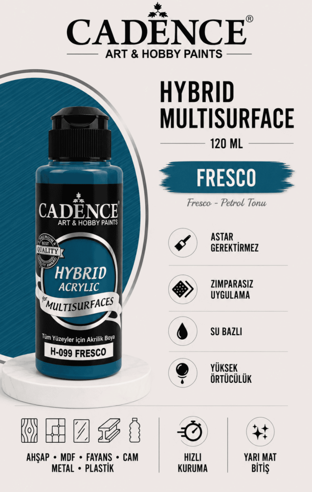 Cadence Hybrid Multisurface H-099 Fresco Akrilik Boya 120 ml