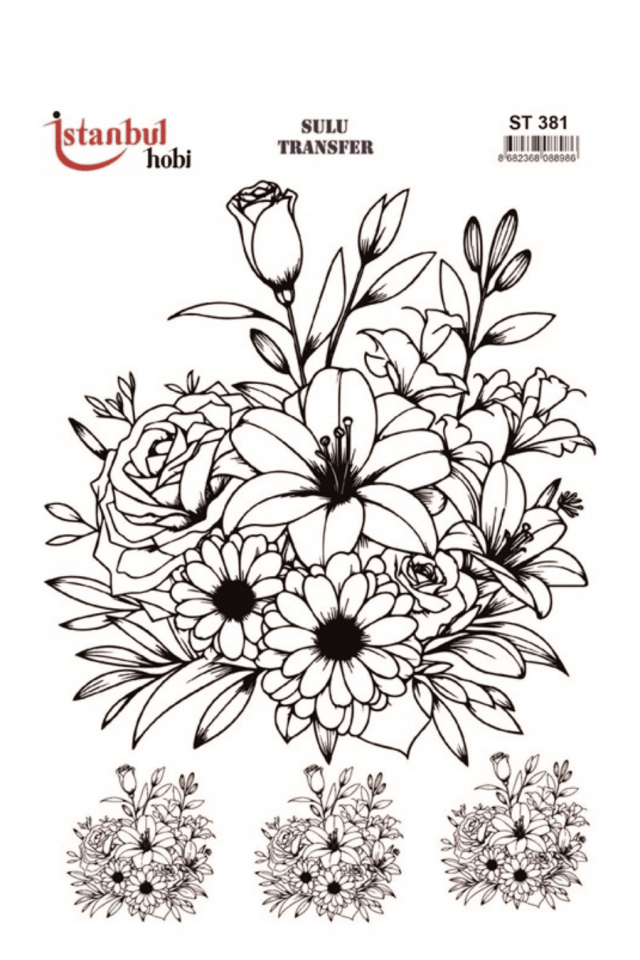 Sulu Transfer Siyah ve Beyaz Desen Seri ST381