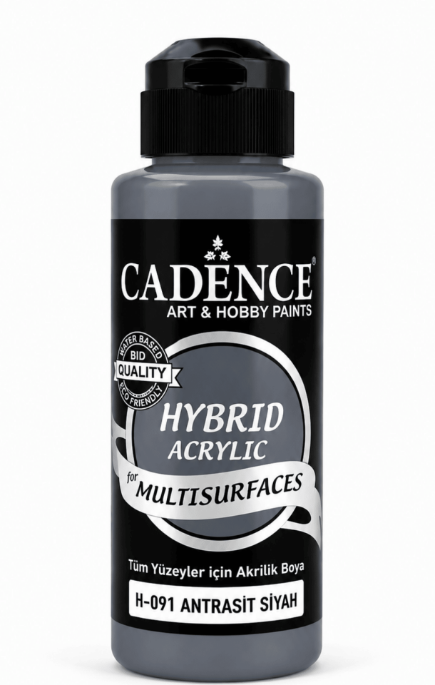 Cadence Hybrid Multisurface H-091 Antrasit Siyah Akrilik Boya 120 ml