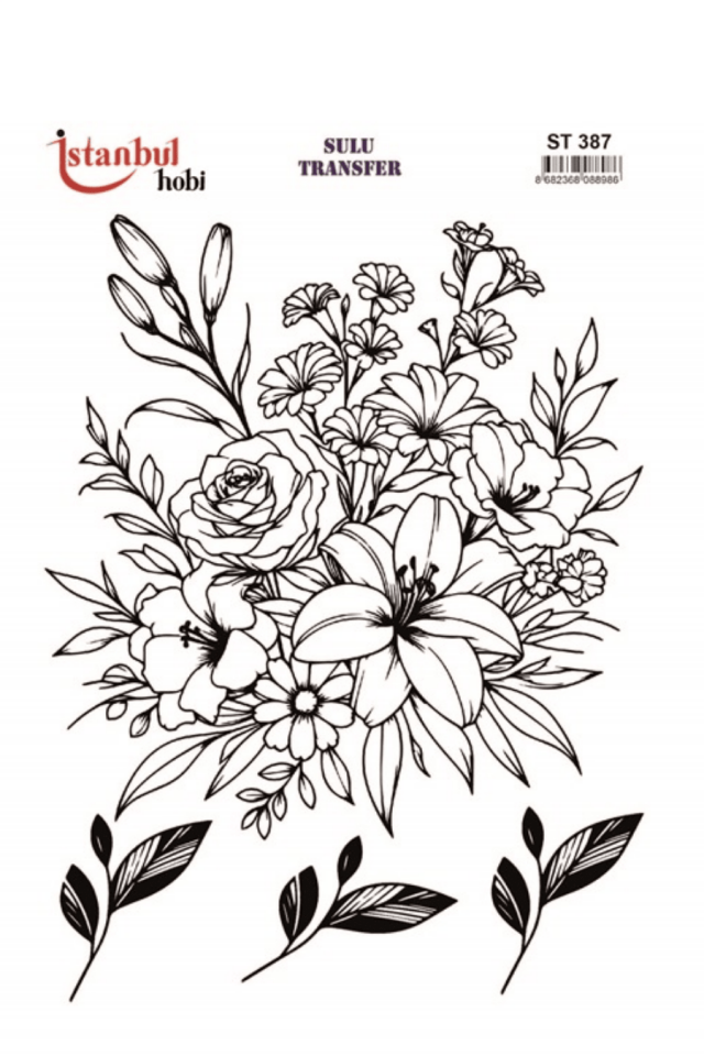 Sulu Transfer Siyah ve Beyaz Desen Seri ST387