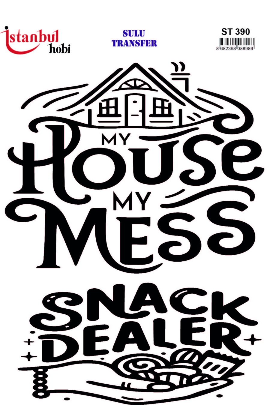 Sulu Transfer Siyah ve Beyaz Desen Seri ST390