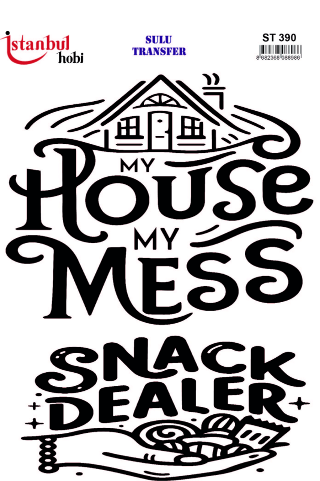 Sulu Transfer Siyah ve Beyaz Desen Seri ST390