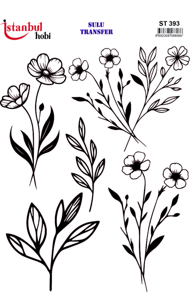 Sulu Transfer Siyah ve Beyaz Desen Seri ST393