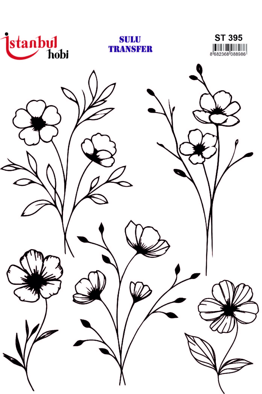 Sulu Transfer Siyah ve Beyaz Desen Seri ST395