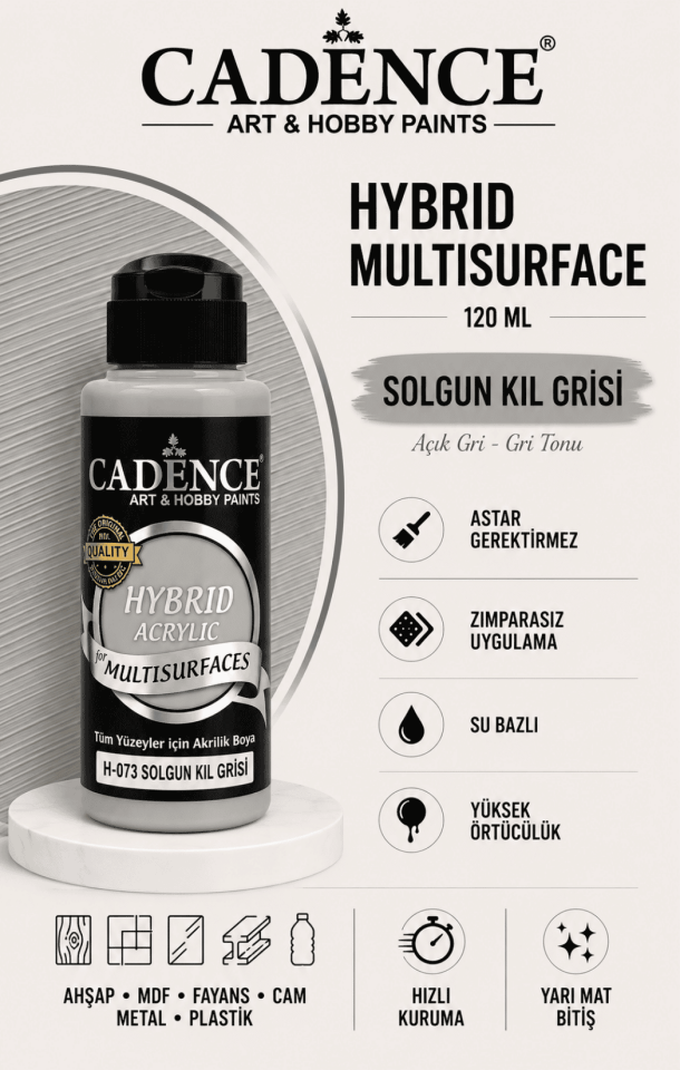 Cadence Hybrid Multisurface H-073 Solgun Kil Grisi 120ml