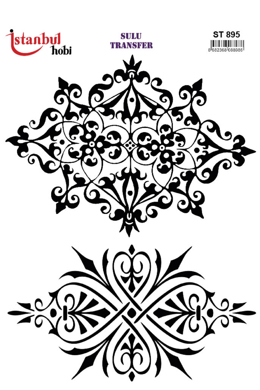 Sulu Transfer Siyah ve Beyaz Desen Seri ST895