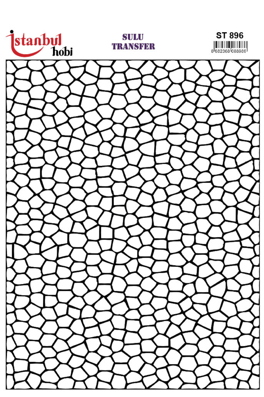 Sulu Transfer Siyah ve Beyaz Desen Seri ST896