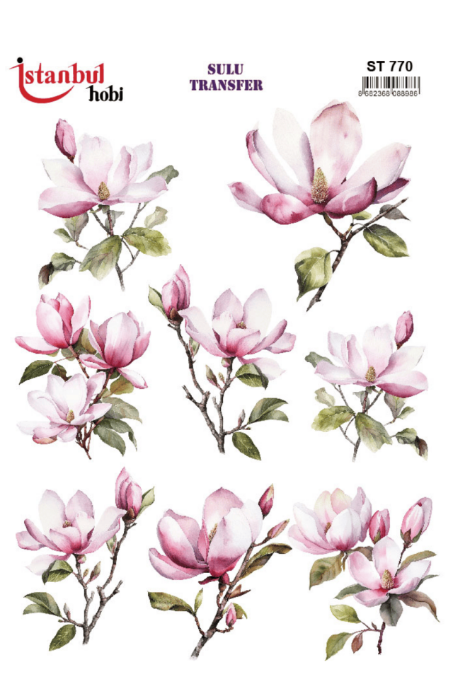 Sulu Transfer Çiçekli Desenli ST770