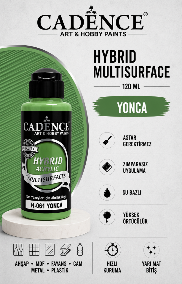 Cadence Hybrid Multisurface H-061 Yonca Akrilik Boya 120ml