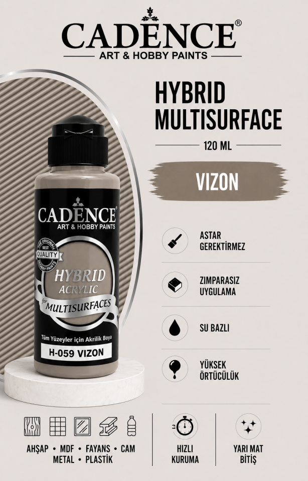 Cadence Hybrid Multisurface H-059 Vizon Akrilik Boya 120ml