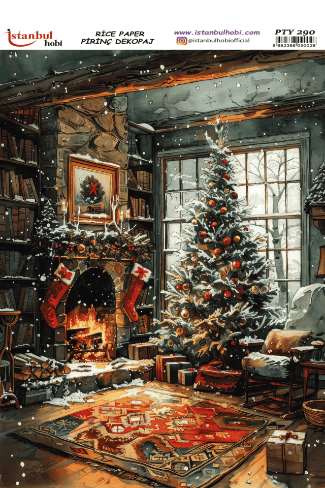 Pirinç Dekopaj Yılbaşı Desen PTY-290 30x42cm