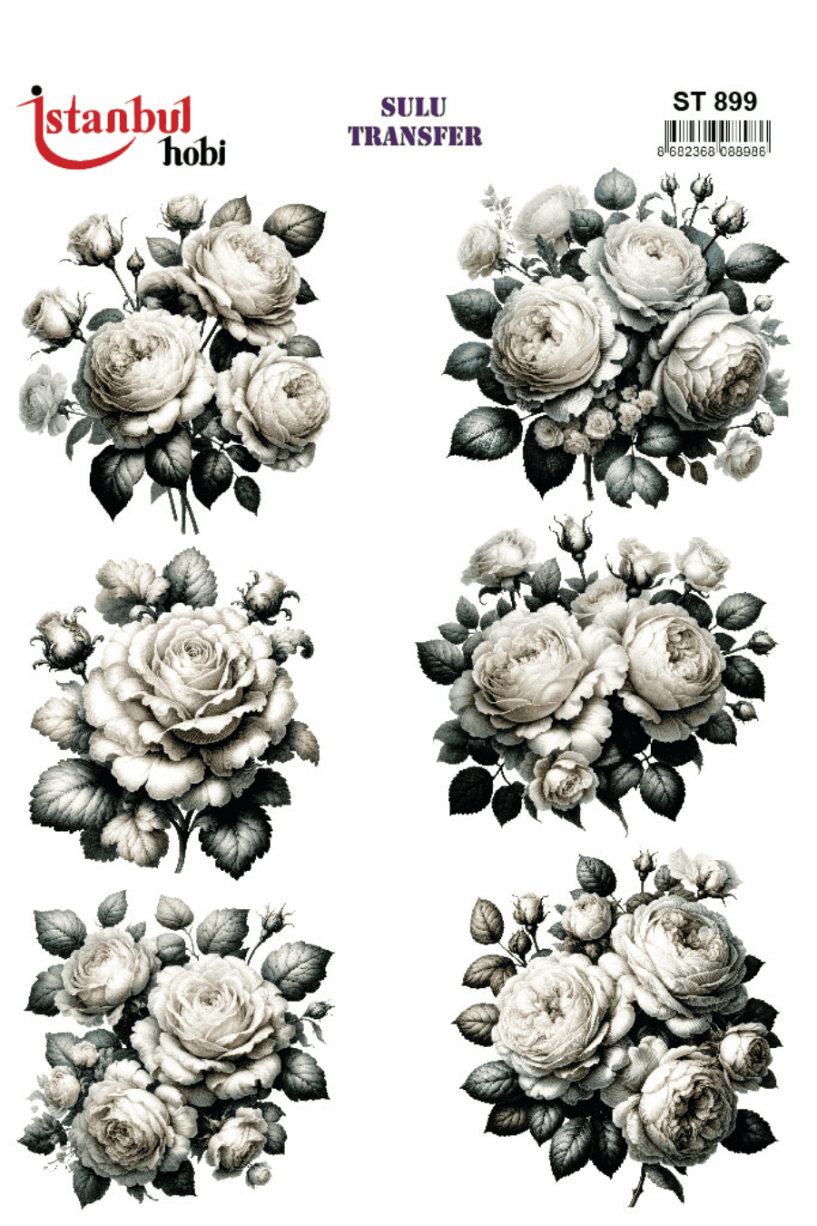 Sulu Transfer Çiçekli Desenli ST899