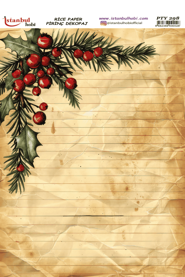 Pirinç Dekopaj Yılbaşı PTY-298 30x42cm