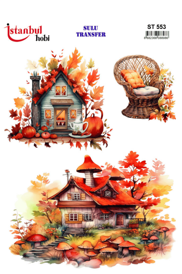 Sulu Transfer Sonbaharlı Desen Seri ST553