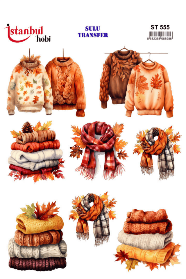 Sulu Transfer Sonbaharlı Desen Seri ST555