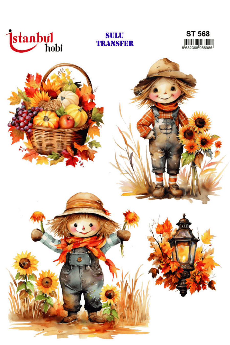 Sulu Transfer Sonbaharlı Desen Seri ST568