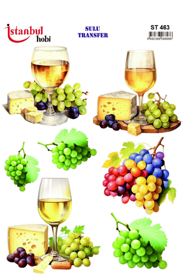 Sulu Transfer Şaraplı Desen Seri ST463