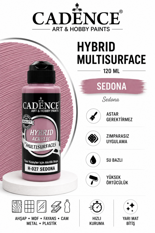 Cadence Hybrid Multisurface H-027 Sedona Akrilik Boya 120ml