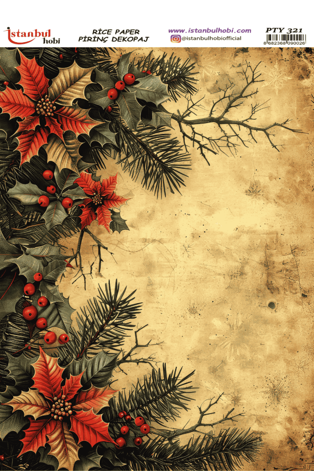 Pirinç Dekopaj Yılbaşı PTY-321 30x42cm