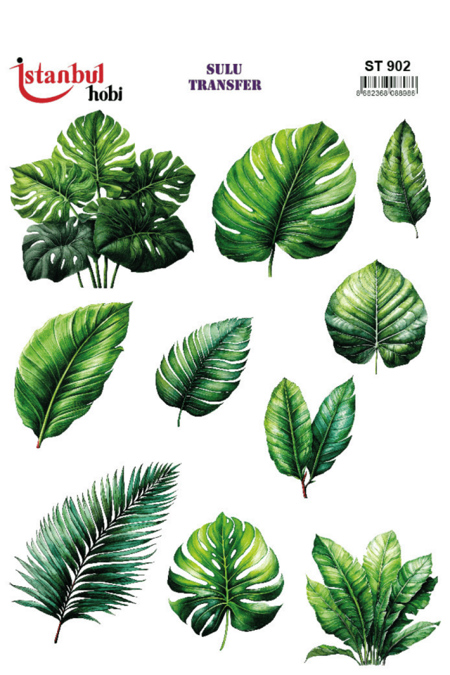 Sulu Transfer Yapraklı Desen Seri ST902