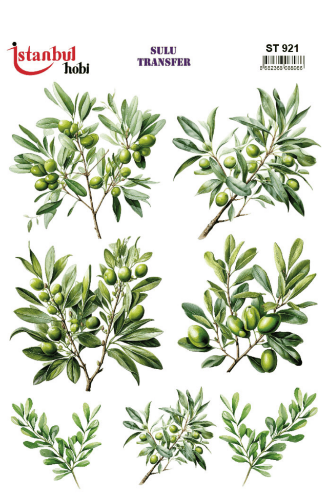 Sulu Transfer Yapraklı Desen Seri ST921
