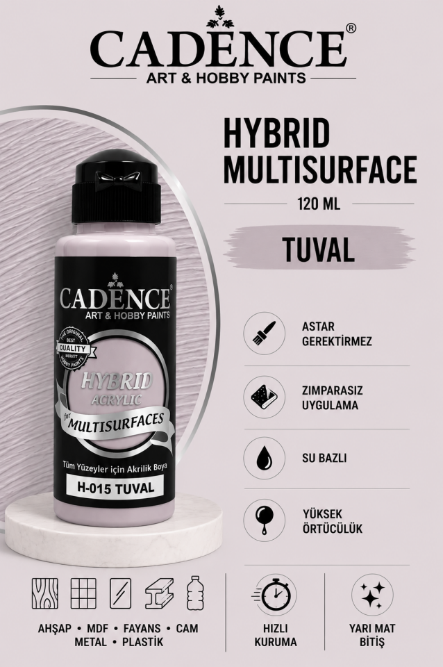 Cadence Hybrid Multisurface H-015 Tuval Akrilik Boya 120ML