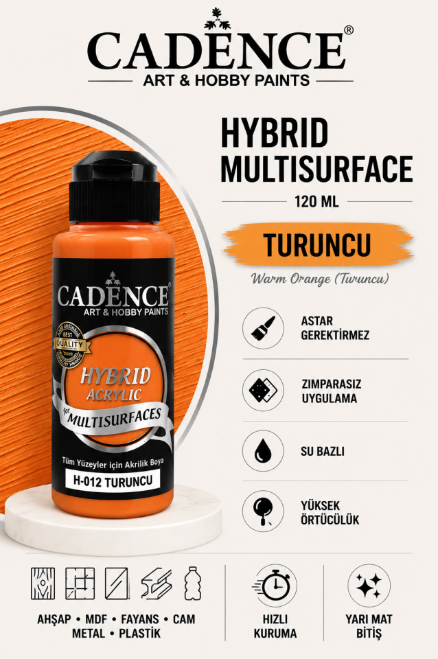 Cadence Hybrid Multisurface H-012 Turuncu 120ml