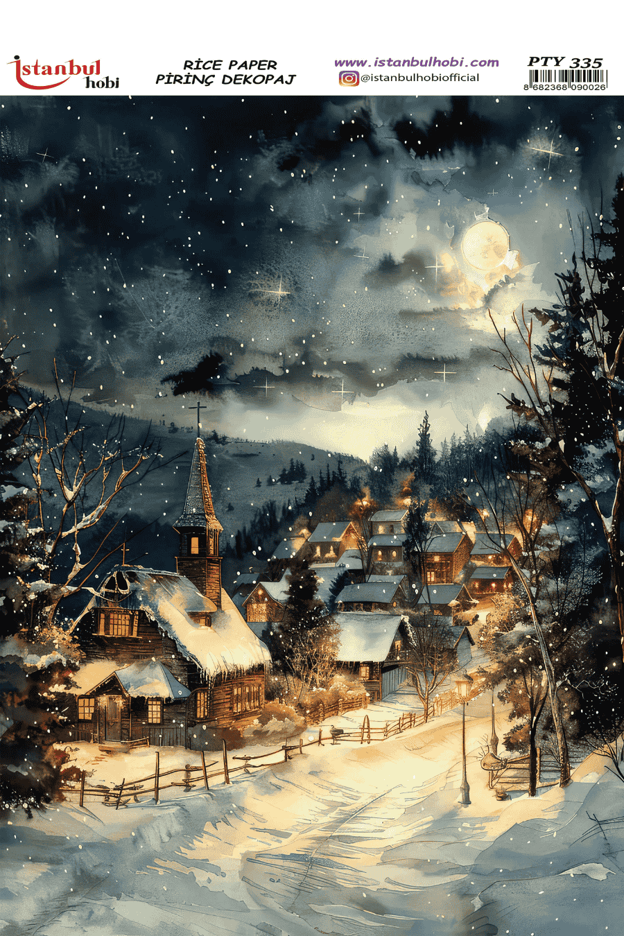 Pirinç Dekopaj Yılbaşı PTY-335 30x42cm