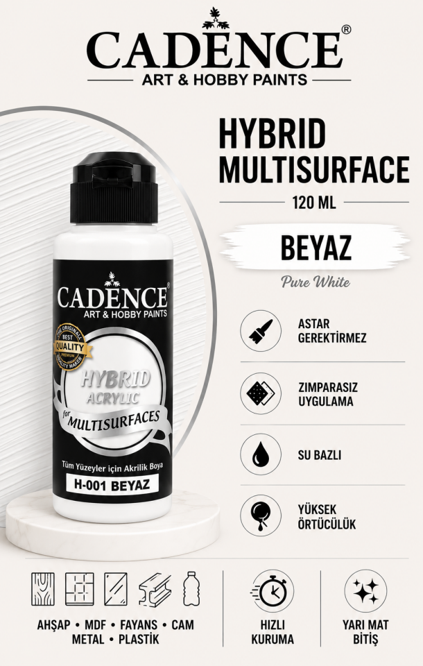 Cadence Hybrid Multisurface H-001 Beyaz 120ml