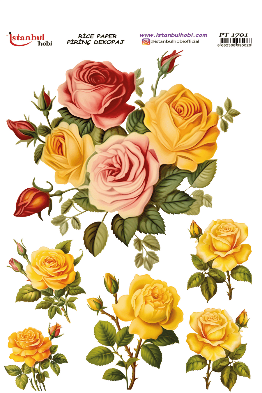 Pirinç Dekopaj Çiçekli Desen Serisi PT-1701