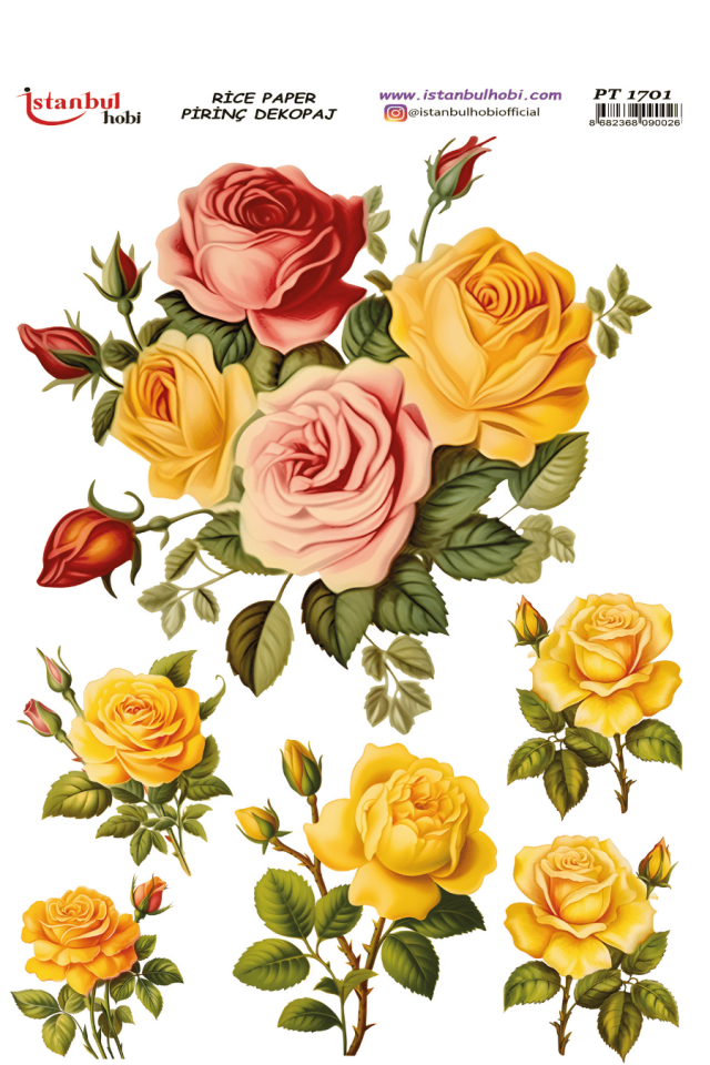 Pirinç Dekopaj Çiçekli Desen Serisi PT-1701