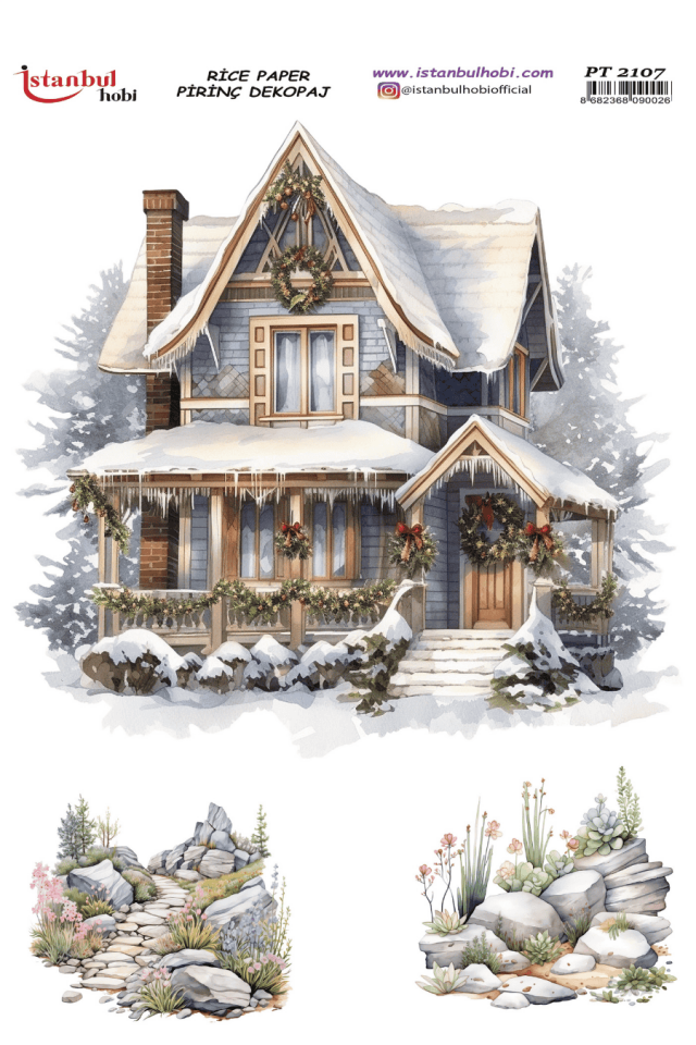 Pirinç Dekopaj Manzara Desen PT-2107 30x42