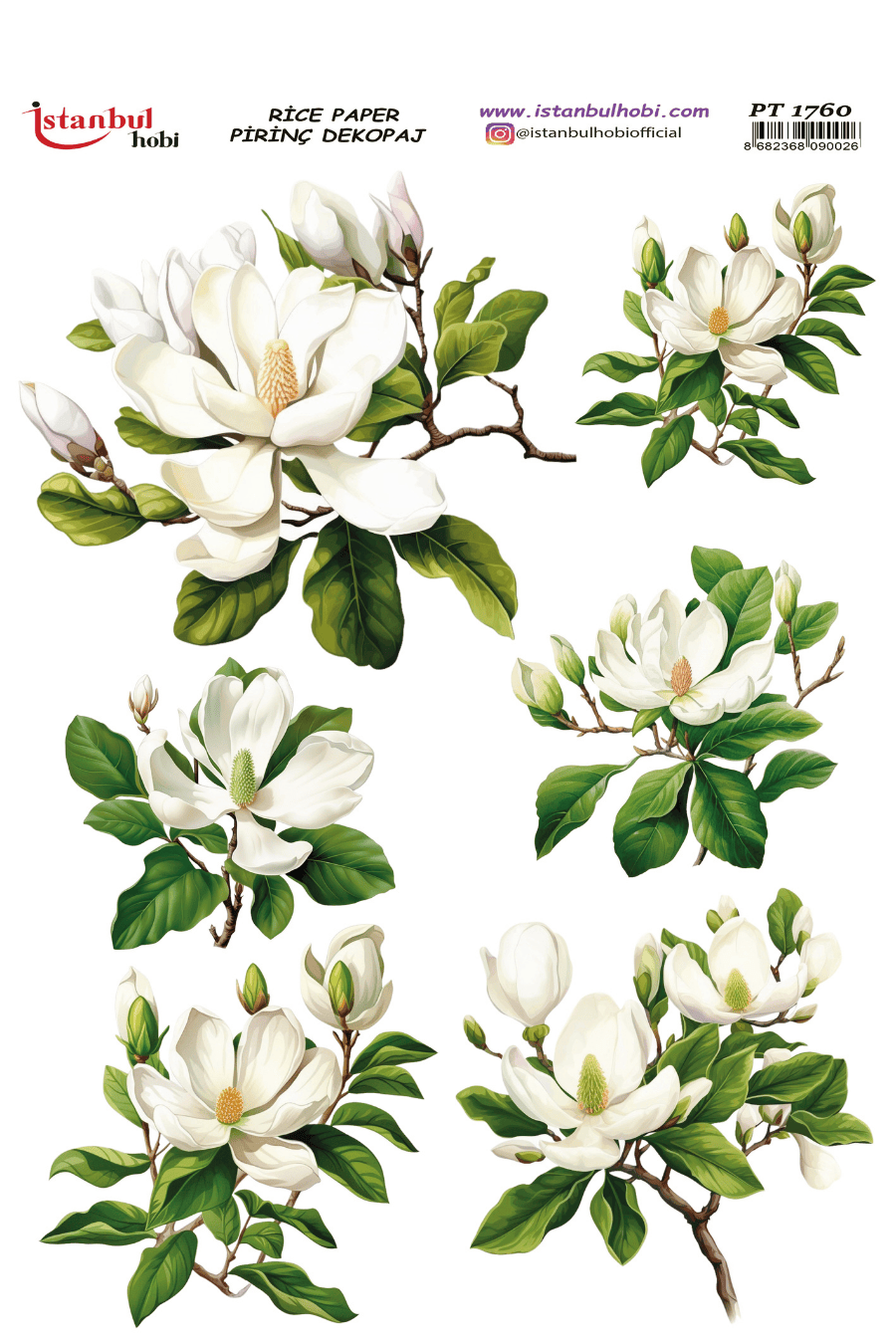 Pirinç Dekopaj Çiçekli Desen Serisi PT-1760