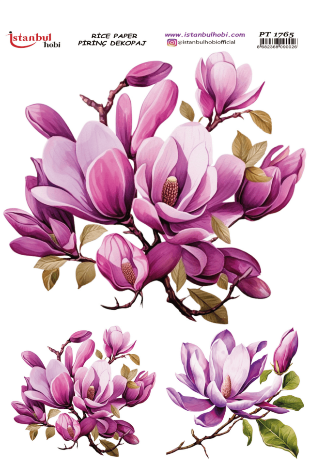 Pirinç Dekopaj Çiçekli Desen PT-1765 30x42cm